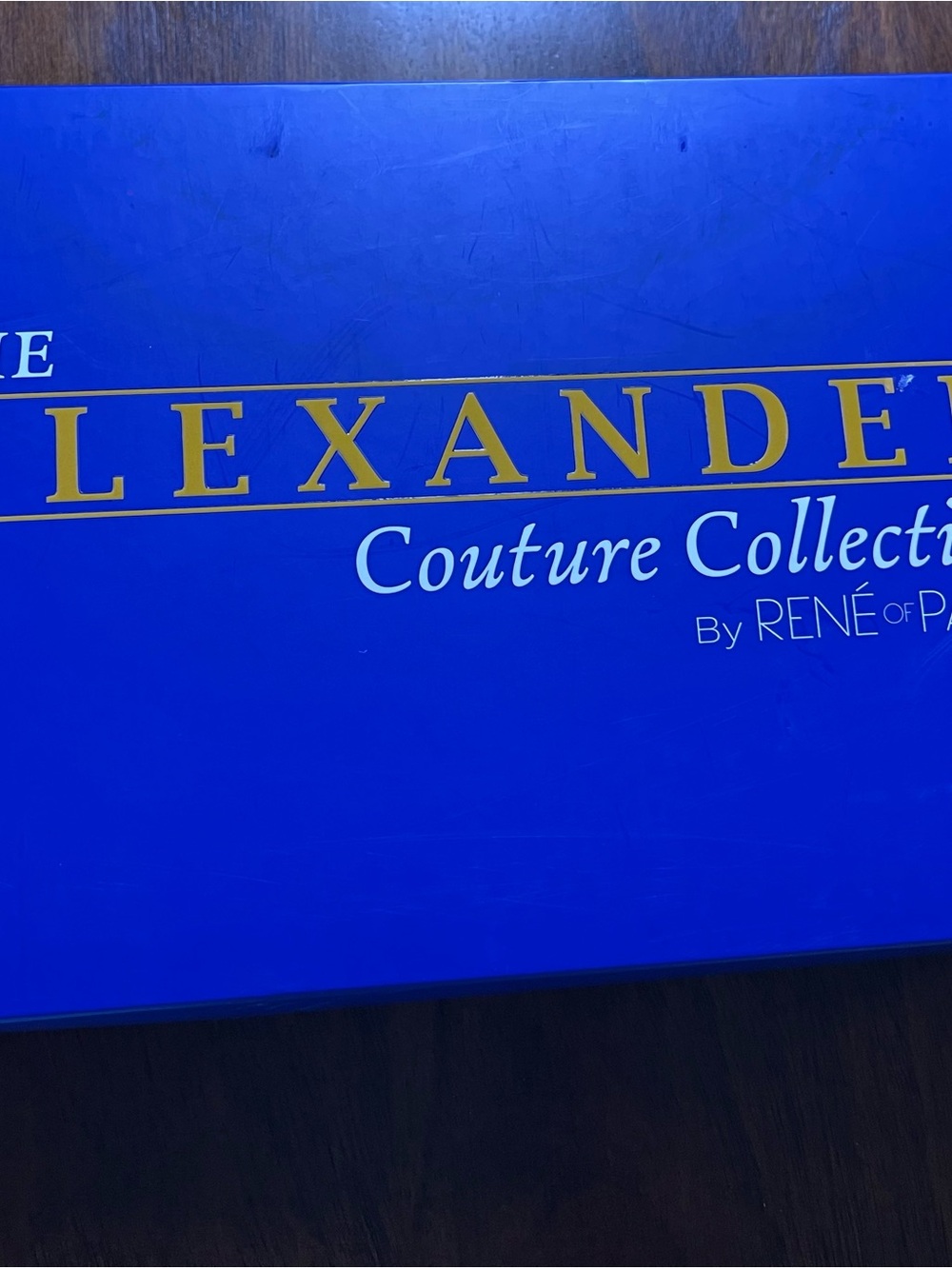 Alexander Couture Collection Box - Blue with Gold Lettering
